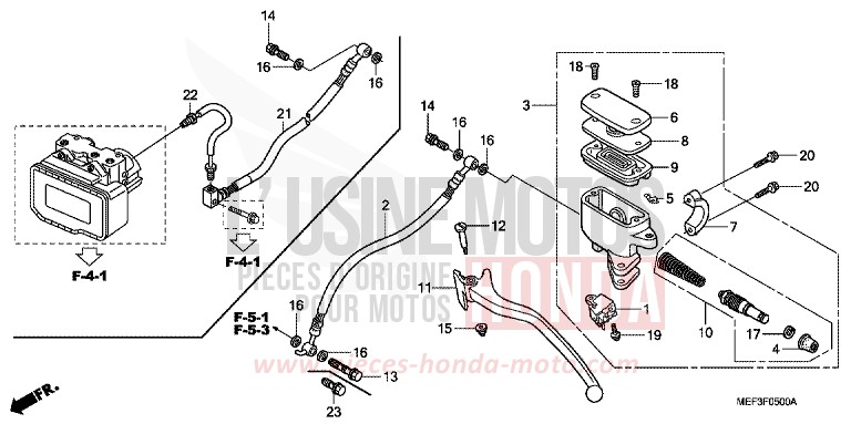 REAR BRAKE MASTERCYLINDER von SW-T400 ABS PURE BLACK (NH237) von 2009